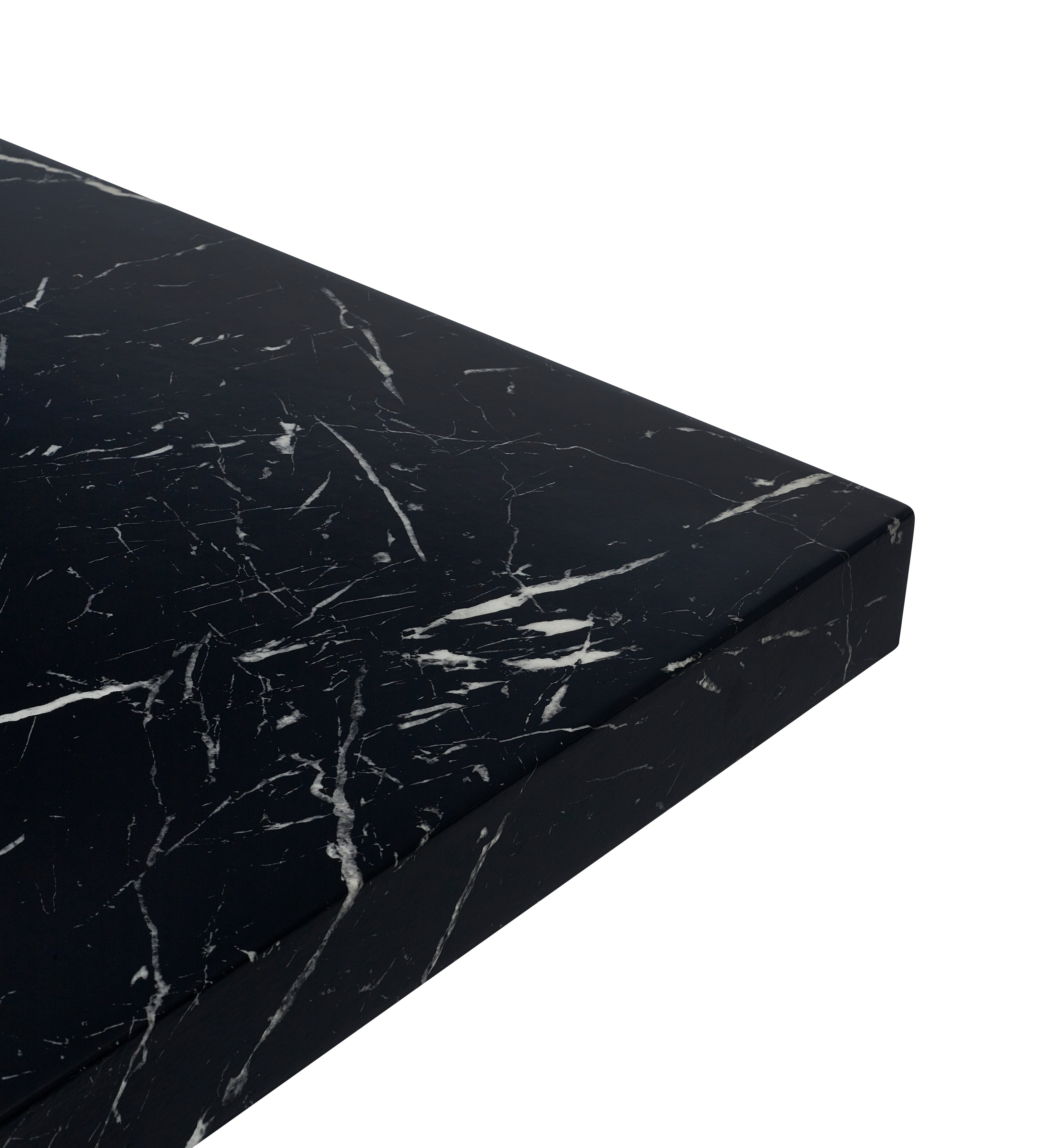Kiso Black Marble Effect Rectangle Dining Table | 6-8 Seater